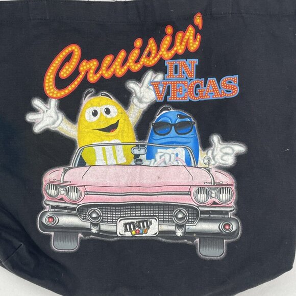 Rare M&M's World Las Vegas Tote The Real Deal Cruisin in Vegas Large Bag Canvas - Picture 4 of 6